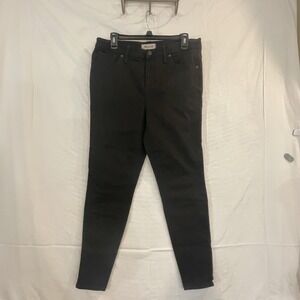 Madewell Jeans Womens 32 Black 9 High Riser Skinny Skinny Stretch Denim